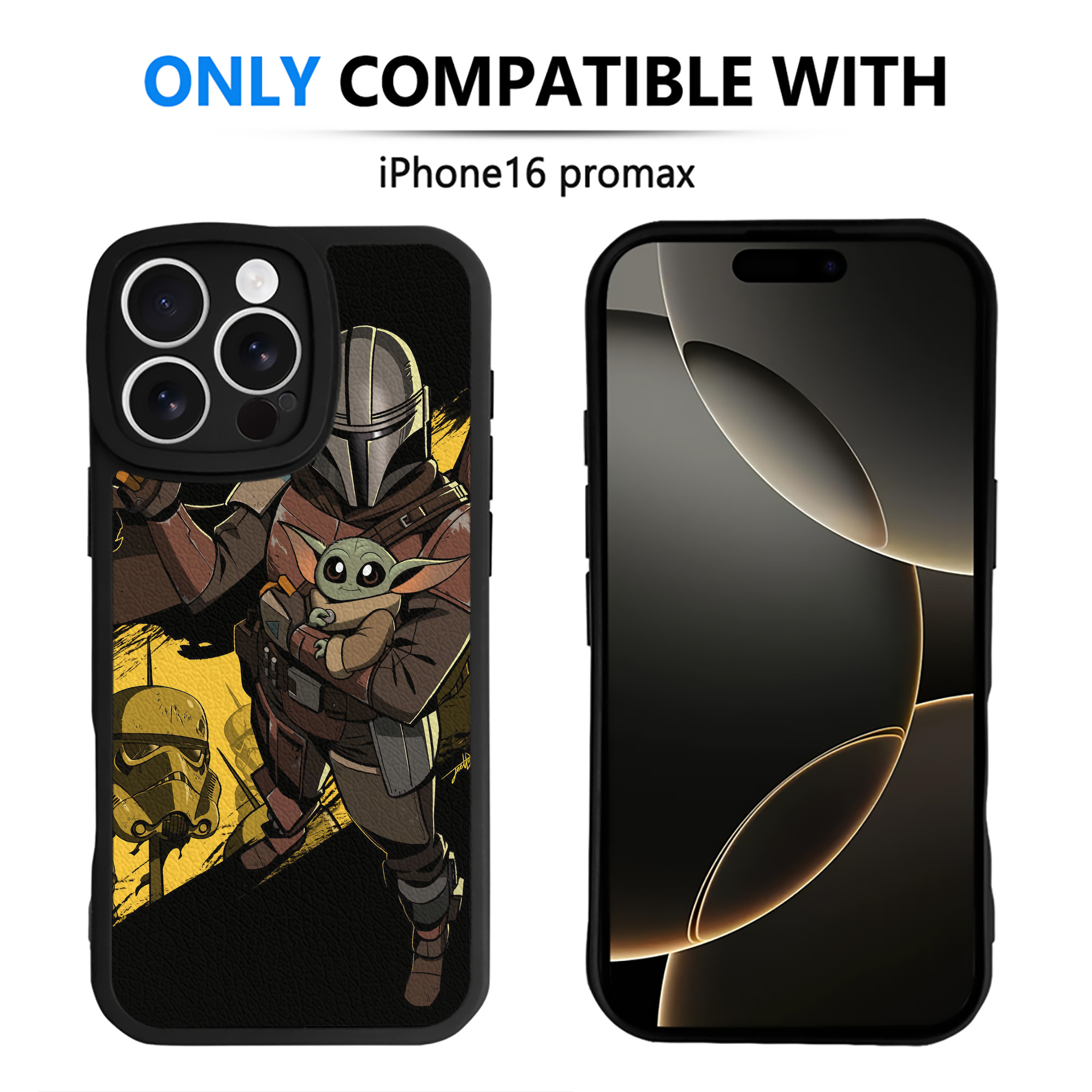 （画像用） スター・ウォーズ Star Wars 【iPhone 16シリーズ対応】シリコンスマホケース（レザー調） 材質：シリコン